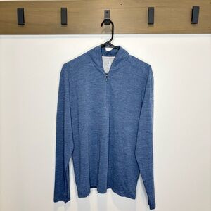 Johnnie-O Quarter Zip Pullover-Size Small-Performance Stretch Lightweight Blue